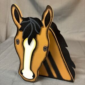 wooden horse head 3D wall plaque collectible decor item for western enthusiasts